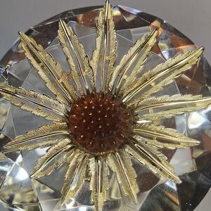 Signed Sarah Coventry Brooch Pin Flower